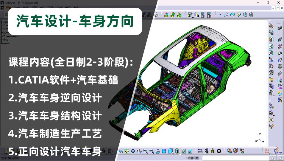 领夏CATIA汽车设计培训课程简介-车身方向